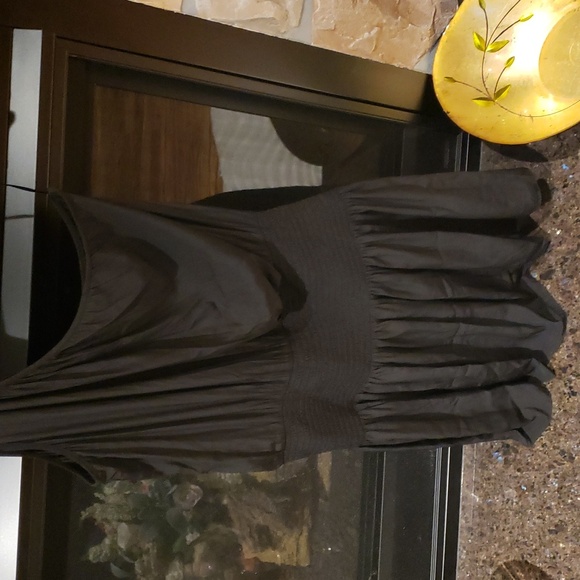 RAMY BROOK Black Silky Leah One Shoulder Smocked Waist Mini Dress - Picture 16 of 17